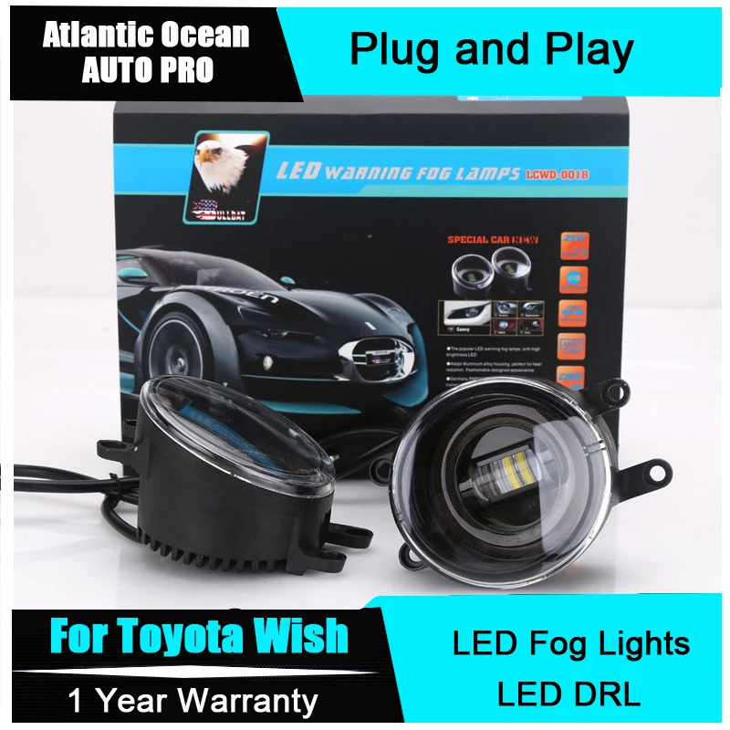 AUTO PRO For Toyota wish led fog lamps+LED DRL+turn signal lights LED