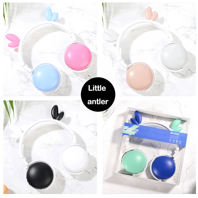 Наушники с кошачьими ушками Bluetooth рогами оленя Lite devil ears беспроводная гарнитура