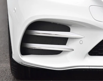 

For Mercedes Benz C Class W205 S205 C180 C260 C300 2019 Car-styling ABS Chrome Air intake grille Strips Trim Accessories 4Pcs