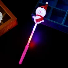 50 шт. рождественские светящиеся палочки милый снеговик светодиодный мигает палочка подарок светящиеся игрушки, принадлежности для вечеринок для детей