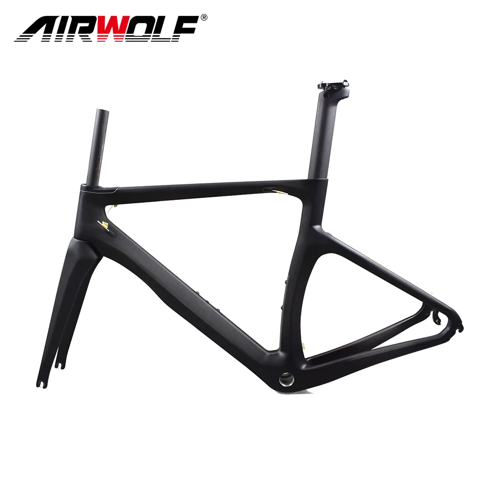 Best 2018 carbon frame full carbon road bike frame include fork headset clamp seatpost Carbon bicycle Frameset with BSA bike frame 3