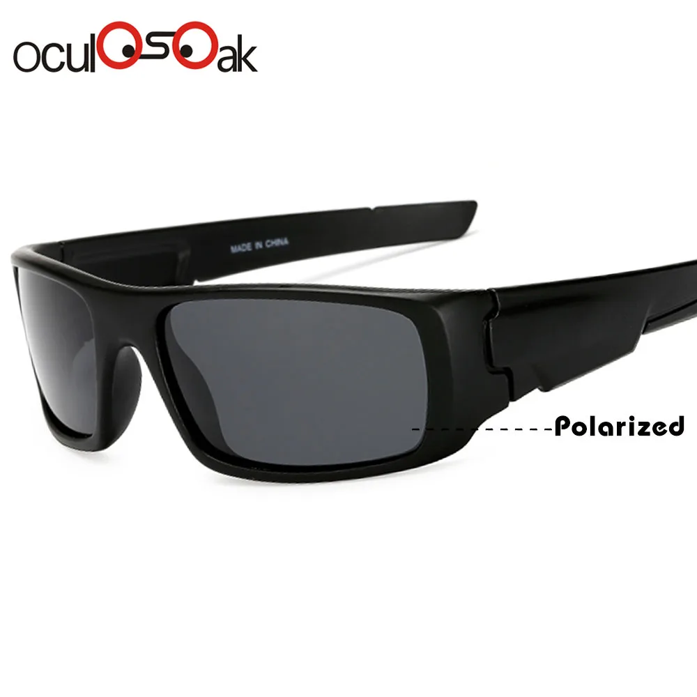 Новинка, поляризационные солнцезащитные очки для мужчин, фирменный дизайн, солнцезащитные очки для мужчин, защитные очки для рыбалки, UV400, Gafa Oculos de sol P1024 - Цвет линз: black grey