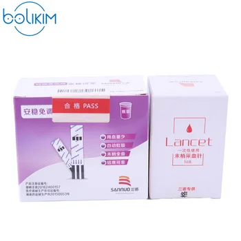 

BOLIKIM Brand Blood Glucose Mete with 50 Strip Test Paper and 50 Lancets Blood Collecting Needle Blood Sugar Detection Diabetics