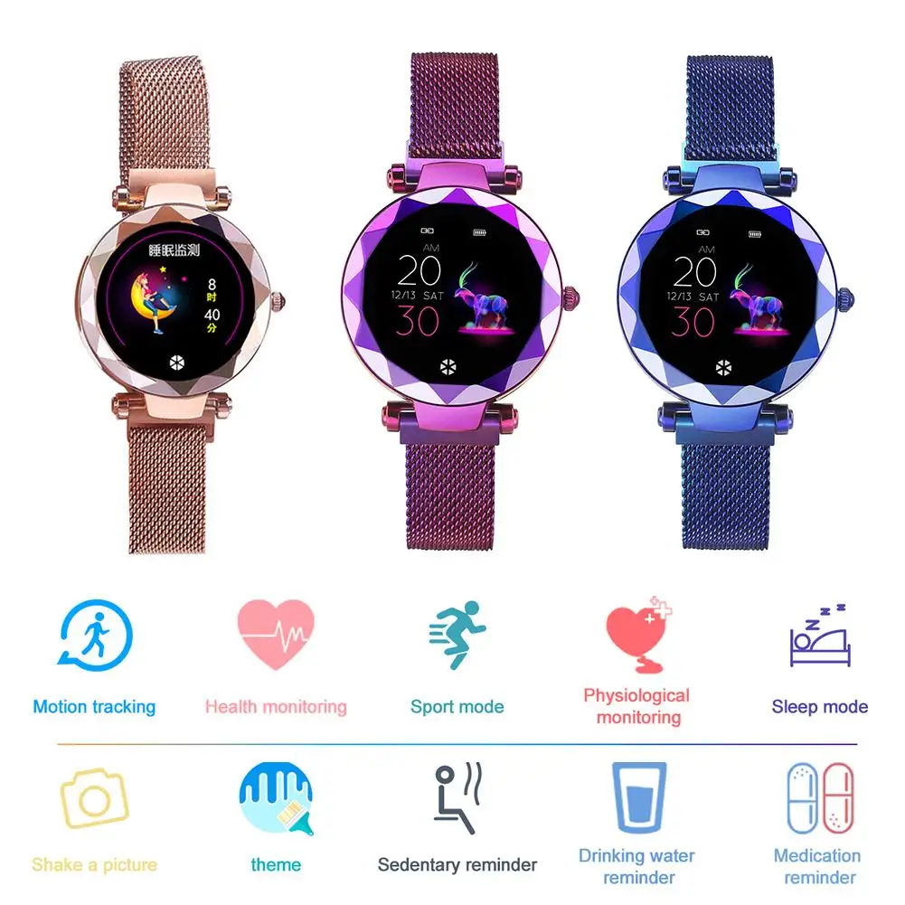 

Hi18 Smart Bracelet Heart Rate Detection IP67 Waterproof Female Physiology Reminder Sports Fitness Tracker With Wristband