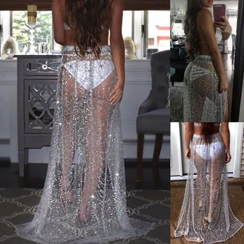 

Womail Women skirt Summer Beach Cover Up Bikini Sequins Swimwear Coverup Sarong Wrap Pareo Skirt Swimsuit Daily 2020 f9