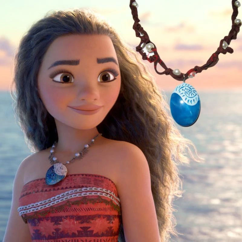 

Movie Moana Pendant & Necklace Polynesia Princess Moana Cosplay Leather Chain 60cm Ocean Romance for Women Christmas Party Gift