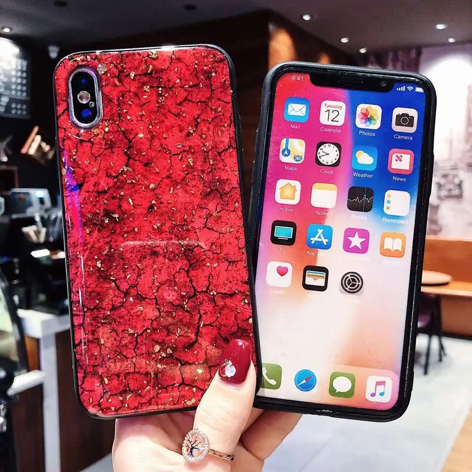 Блестящий золотой мраморный чехол с блестками для iPhone 12 11 6 6S Plus 5 5S 7 plus 8 мягкая