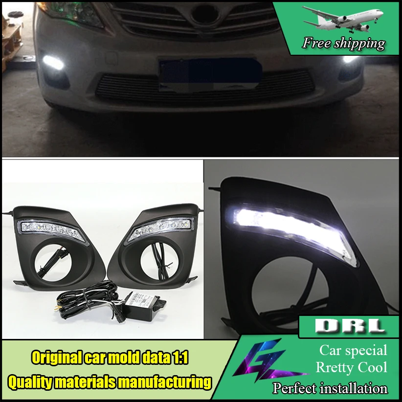Автомобильный Стайлинг светодиодный DRL для Toyota Corolla 2011 2012 2013 дневный ходовой