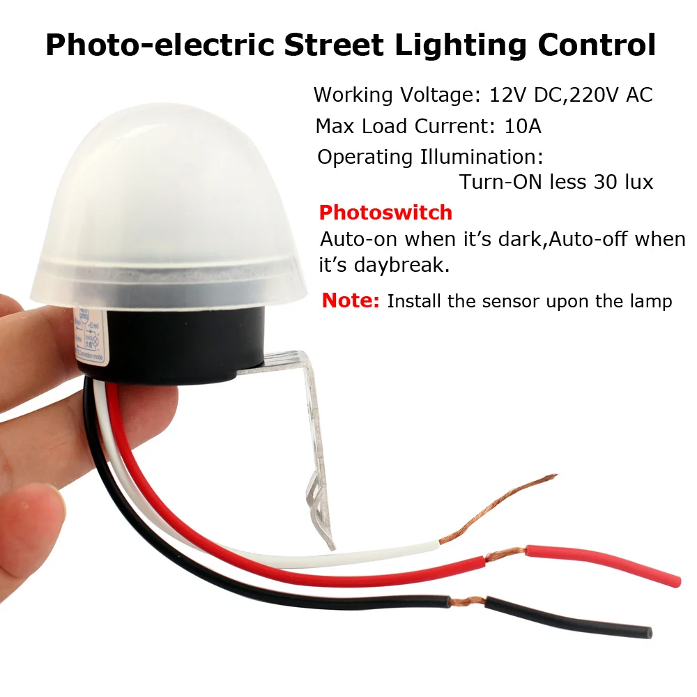 Автоматический выключатель уличный светильник 220 в 12 В 240 В|street light switch|sensor switch12v