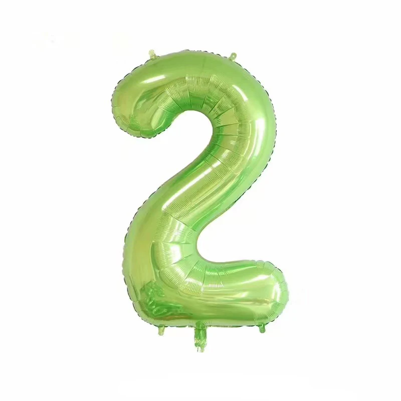 40 дюймов зеленая фольга номер воздушный шар 1 2 3 4 5 цифр гелиевая фольга баллоны детский душ День рождения Свадьба Декор шары - Цвет: 40inch green 2