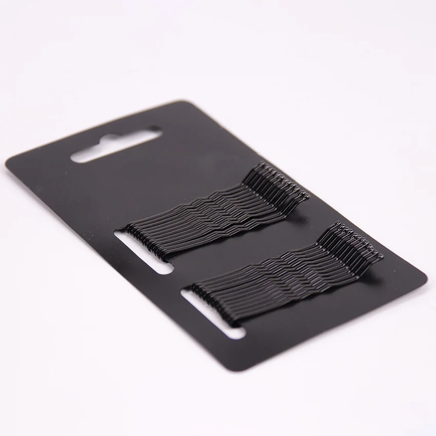 24PCS Black Gold Pins Hair Pins No Hurt for Hair Classic Simplicity Wave Hair Clips Hair Accessories DIY Tool