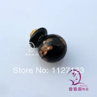 

10pcs Perfume Bottle Pendant Ball, black aromatherapy necklace vial,essential fragrance bottles