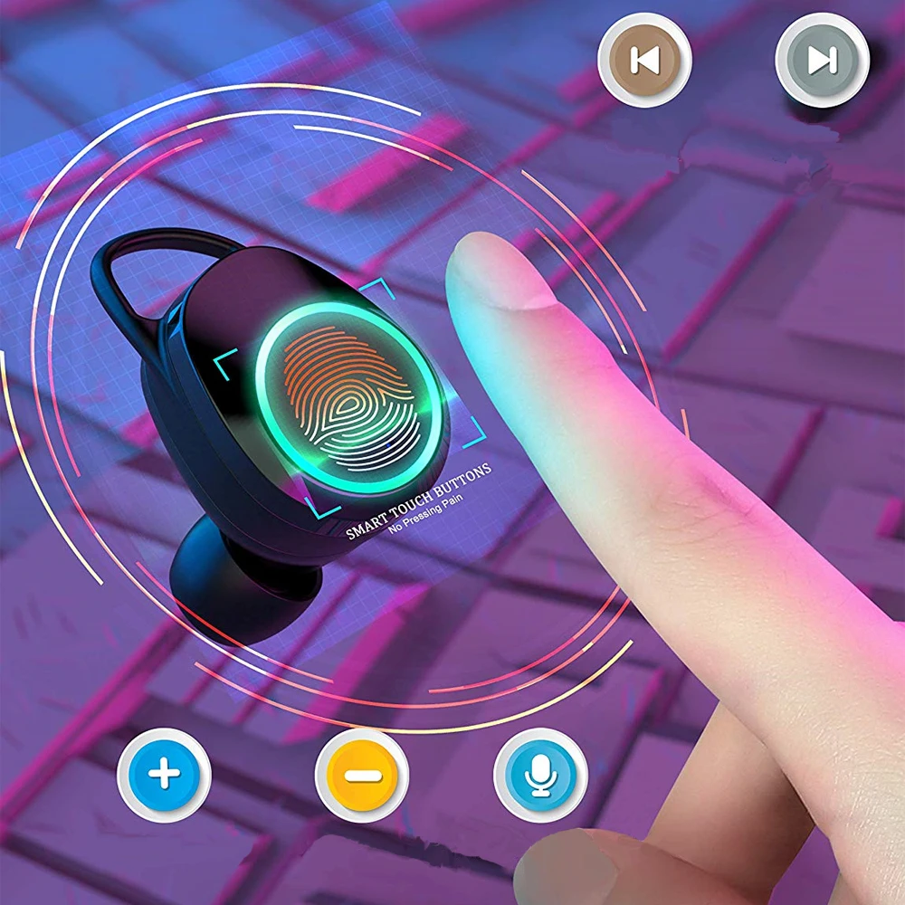

Bluetooth Earphone with Mic Bluetooth 5.0 Ture Wireless in ear Earbuds Sport Headsets for Mobile Gaming Smartphone Iphone