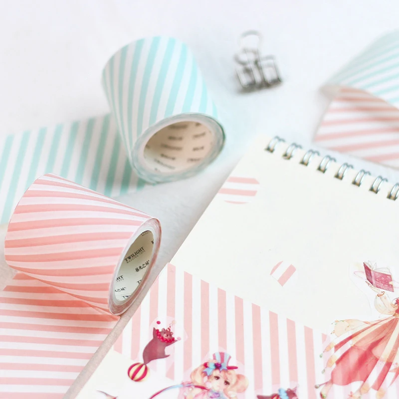 

5cm*5m Kawaii Stripe Plaid Grid Washi Tape Stickers Scrapbooking Masking Tape School Supplies Bullet Journal Papeleria sl1317
