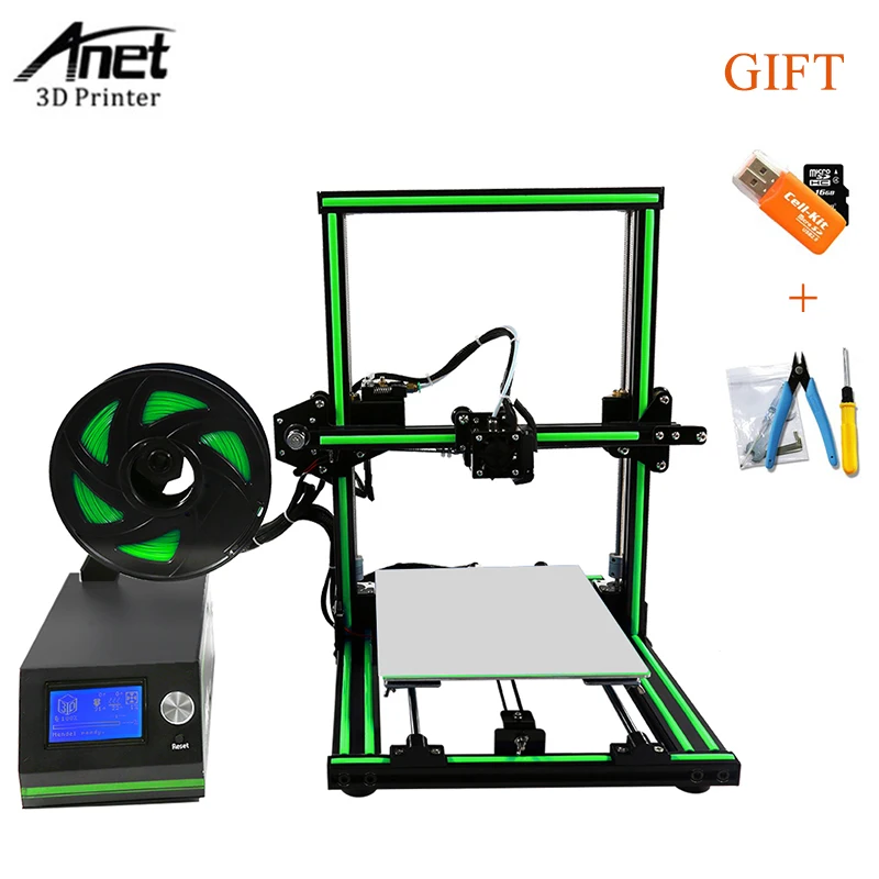 

Anet E10 E12 3D Printer DIY Kit Aluminum Frame Multi-language Large Printing Size High Precision Reprap i3 with Filament