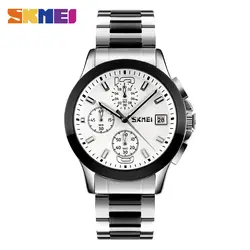 SKMEI Роскошные водонепроницаемые мужские кварцевые часы спортивные часы для мужчин наручные часы Relogio Masculino montre homme 9126