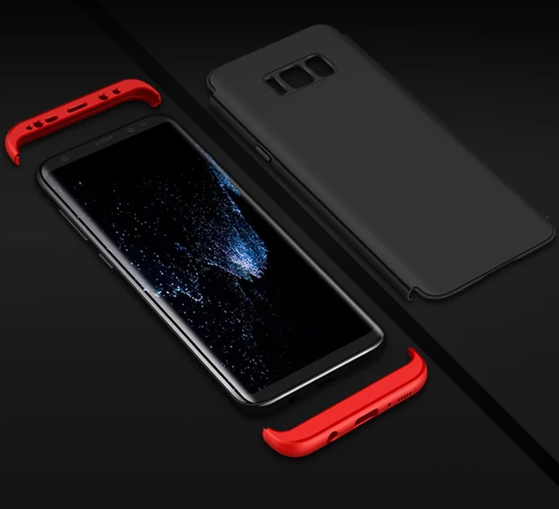 For galaxy s8 plus s7edge full body case 3in1 360 protect PC cover cases samsung s7 edge s8+ china red fundas retail |