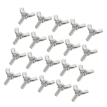 

uxcell 20pcs M4 M5 M6 M8 Wing Butterfly Screw Bolt Carbon Steel 0.7mm 1mm 1.25mm Pitch Hardware Accessory L 10mm 12mm 20mm 30mm