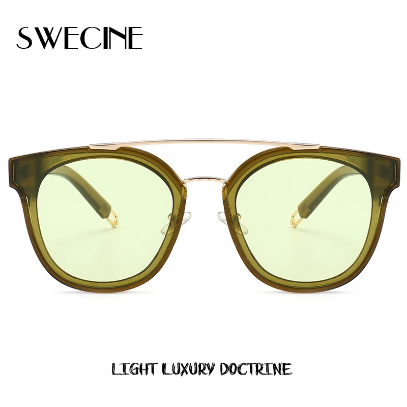 

SWECINE Cat Eye Sunglasses Women Men Vintage Mirror Sunglass Womens Brand Designer Retro Sun Glasses Goggles Eyewear UV400