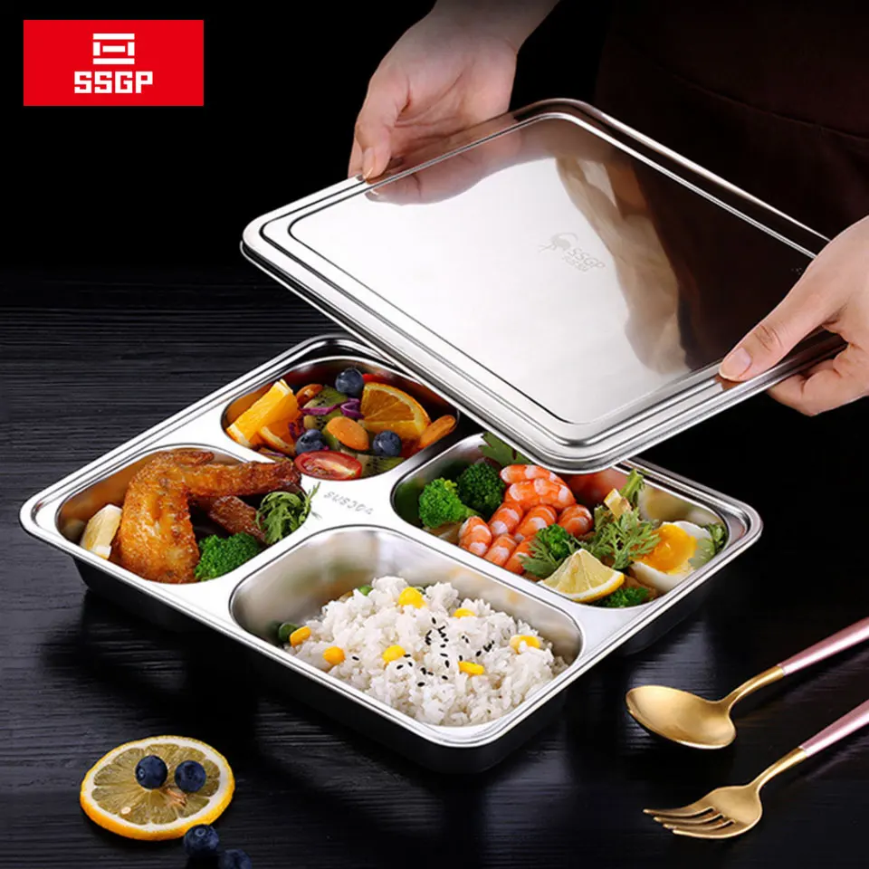 304 Нержавеющая Сталь Bento коробка большой емкости микроволновая печь с подогревом
