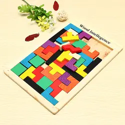 JIMITU красочные деревянные Танграм головоломка тетрис головоломки Дошкольное волшебство детские развивающие игрушки для детей