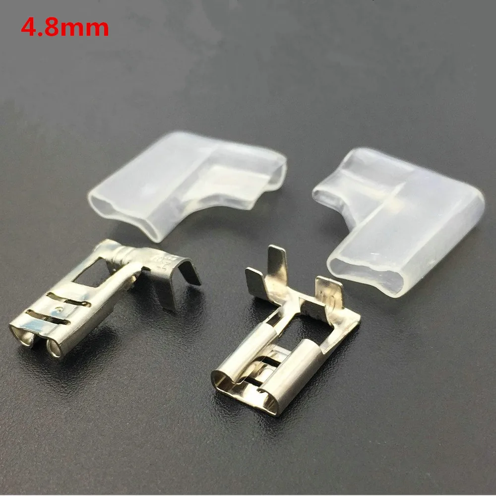 100Sets/200pcs 4.8 / 6.3 the plug spring insulated terminal cold Flag L Shape terminals | Обустройство дома