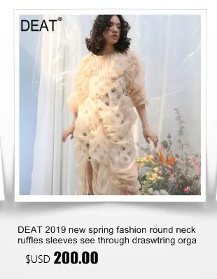 DEAT новая весенняя модная женская одежда отложной воротник с длинными рукавами плиссированная однобортная рубашка женская блузка WE95100L