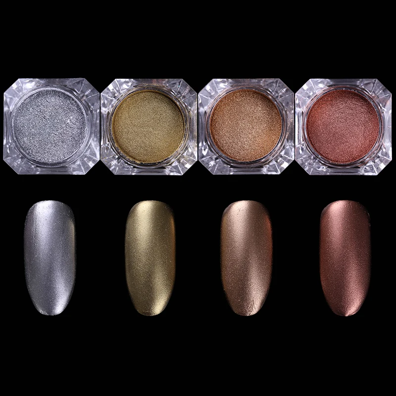 

1 Box Chocolate Matte Glitter Powder Chameleon Mirror Matte Effect Chrome Nail Dipping Manicure Nail Art Pigment for UV Gel
