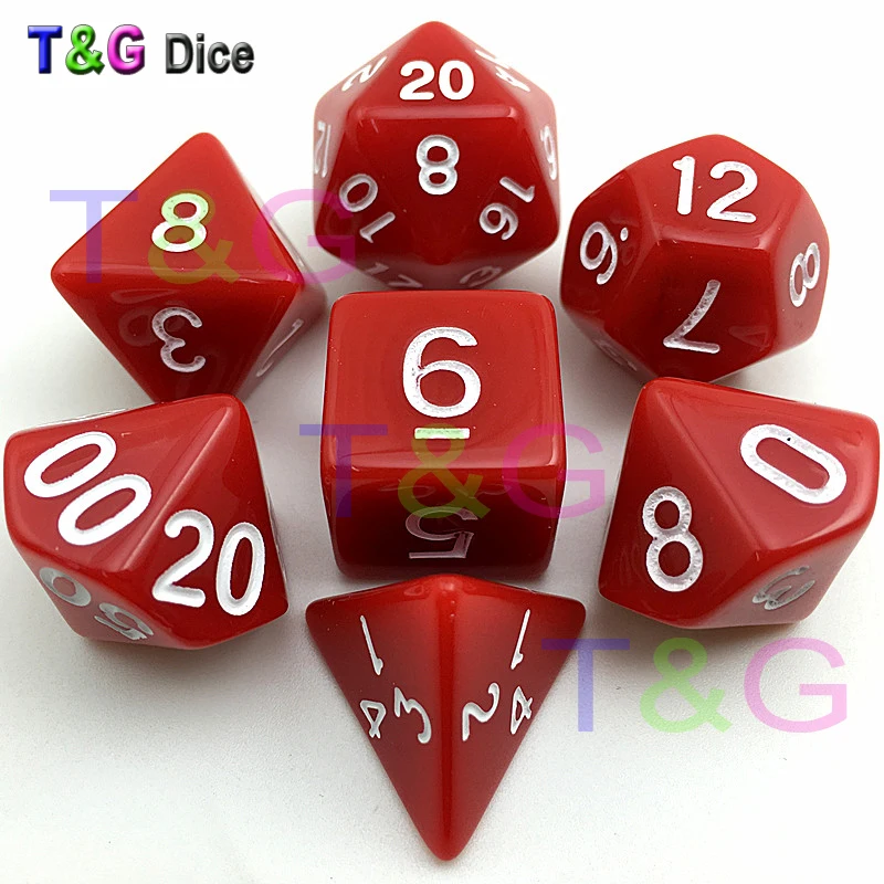 7 шт./лот высококачественные красные кости D4 6 8 10 10% 12 20|dice jewelry|dice bulkdice size |
