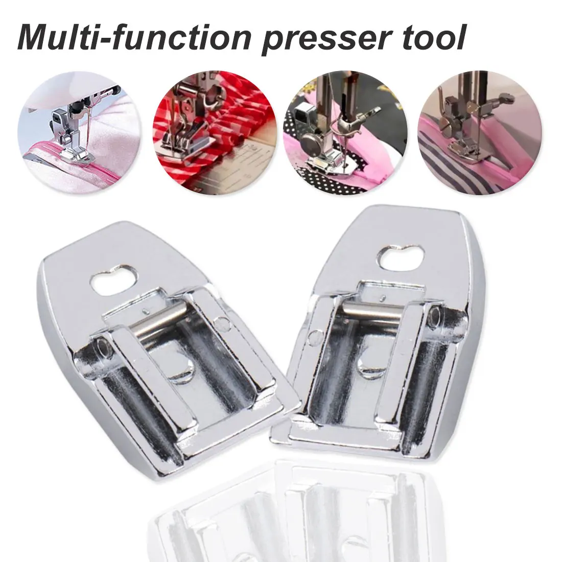 

Stainless Steel 1Pc Presser Sewing Machine Foot Accessories Convenient Household Sewing Machine Shell Hemmer Part Binder