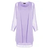 OTEN Plus Size Women's Chiffon Dress Mother of The Bride Dresses with Jacket Long Sleeve 2 pieces Set Knee Length Casual Dresses ► Photo 2/6