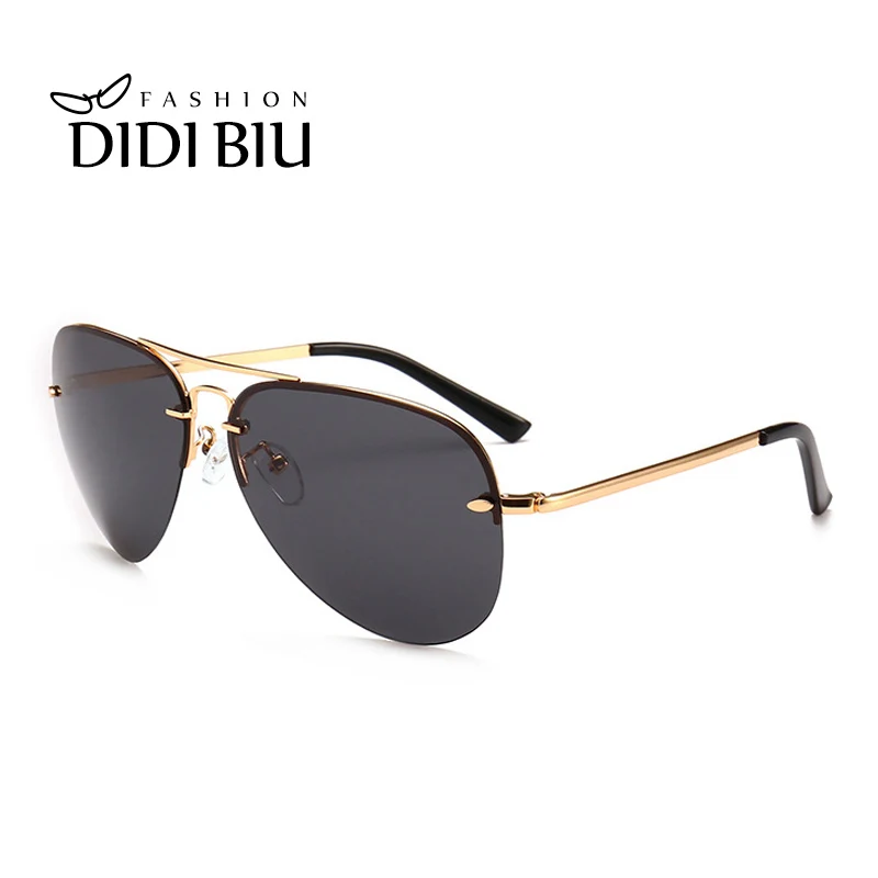 

DIDI Couple Polarized Sunglasses Women Brand Aviation Thin Metal Frame Flat Sun Glasses Male Driving Goggles Black Oculos WN907