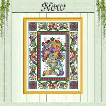 

Gorgeous fruit bowl Paintings Decor 11CT Counted print on the canvas DMC 14CT DIY Cross Stitch kits embroidery needlework Sets