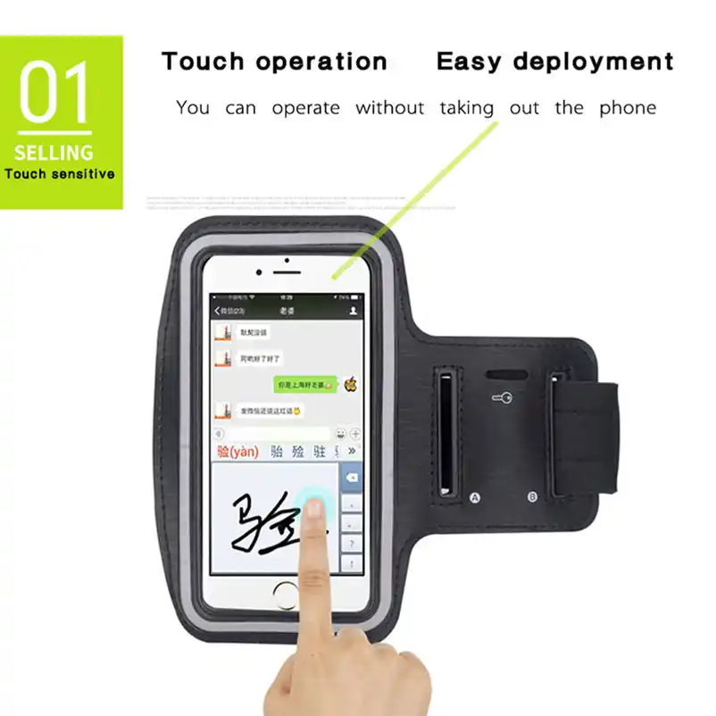 Blanco Brazalete Deportivo movil Compatible con Samsung Galaxy A50 Running Deporte Funda Banda Deportiva Transpirable Bolsillo para Llaves Cables Auriculares Tarjetas
