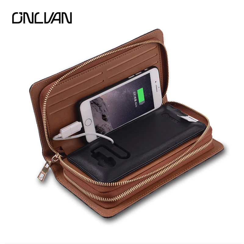Onlvan Wallet Women Double Deck Multifunction Long Purse
