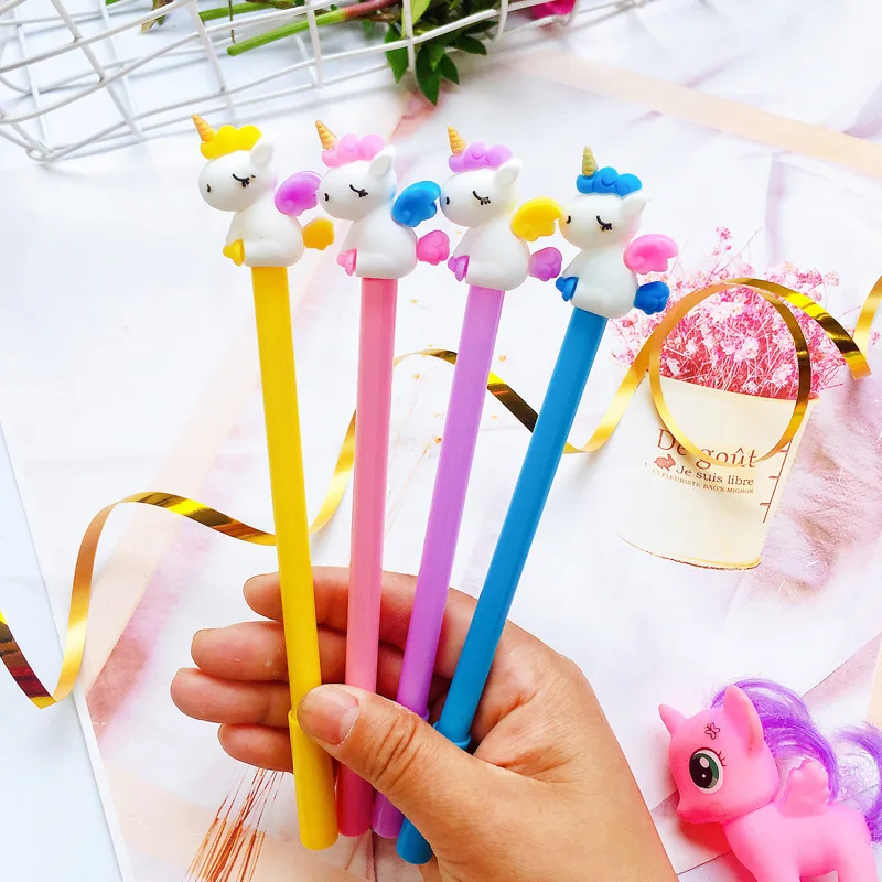 

Creative Unicorn Baby Gel Pen Cartoon Cute Kawaii Beautiful Black Ink Pen for Girl Kids Gift Supply Office School Stationery