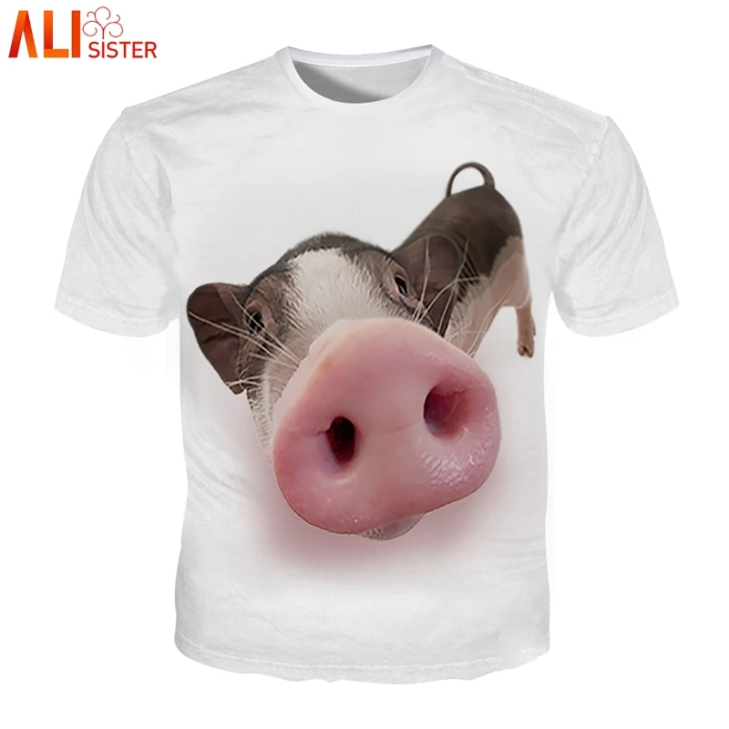Alisister 3d cerdo impresión T camisa divertido gato perro camisetas de las mujeres de los hombres de verano Tops Plus tamaño Camiseta Hombre Camiseta dropship Alisister 3d cerdo impresión T camisa divertido gato perro camisetas de las mujeres de los hombres de verano Tops Plus tamaño Camiseta Hombre Camiseta dropship