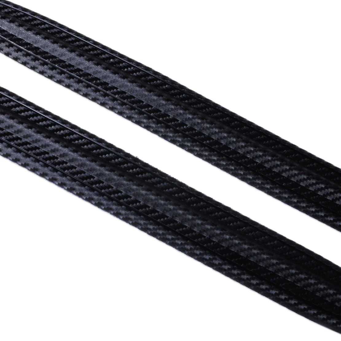 beler 42cm 2x Black Carbon Fiber Rubber Front Rear Bumper Edge