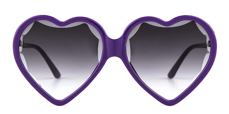 WHO CUTIE в форме сердца массивные солнцезащитные очки для женщин Ретро Винтаж 90s Sunnies вечерние женские солнцезащитные очки «кошачий глаз» оттенки OM683 - Цвет линз: C5 PURPLE