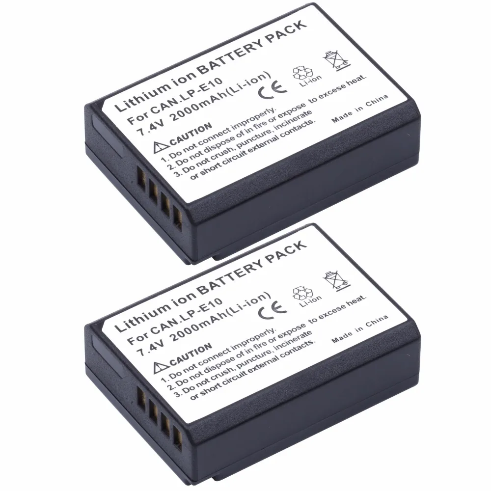 PROBTY 2PCS LP E10 LP E10 LPE10 Camera Battery for Canon EOS Rebel T3