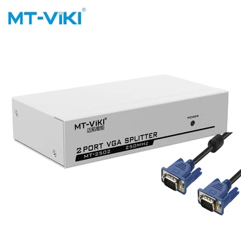

MT-VIKI VGA distributor 2 in and 1 out 250Mhz Two monitors display one picture at the same time With 4 VGA cables MT-2502-K