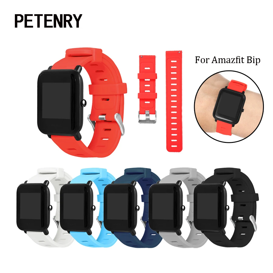 Мягкий силиконовый ремешок для часов Amazfit Bip браслет Xiaomi Huami Bit Youth Smart