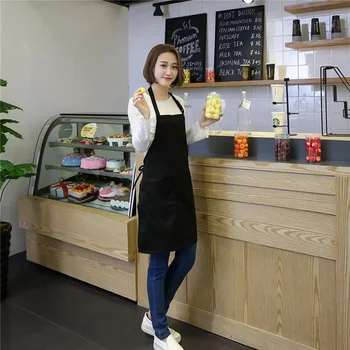 

2018 new launch Brief Style Aprons Unisex Men Women Kitchen Aprons Printed Fashion Commercial Restaurant Home Bib Cotton Aprons
