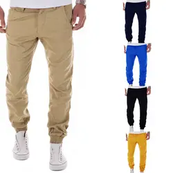 2017 г. модные брендовые мужские брюки повседневные однотонные спортивные штаны джоггеры хаки
