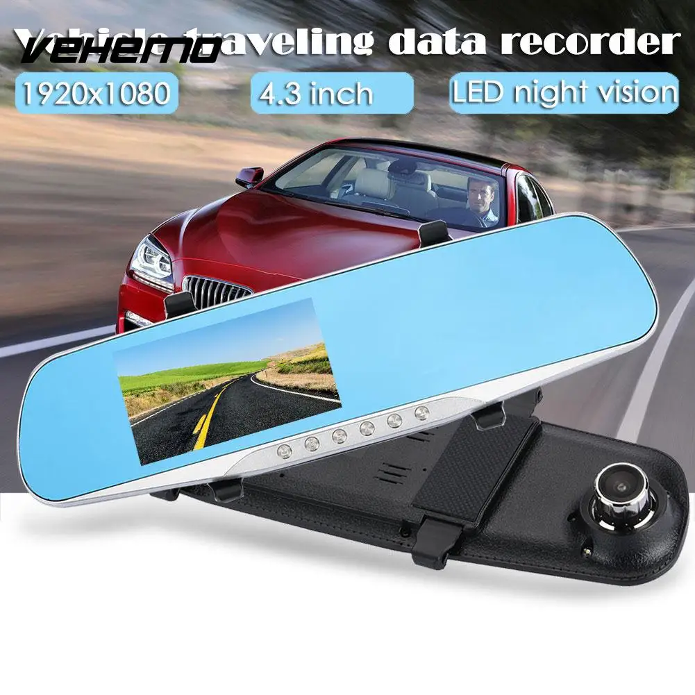 

Dash Cam DVR Driving Recorder Automobile Loop Recording HD 1080P Video Recorder 140+90 Degrees Camcorder
