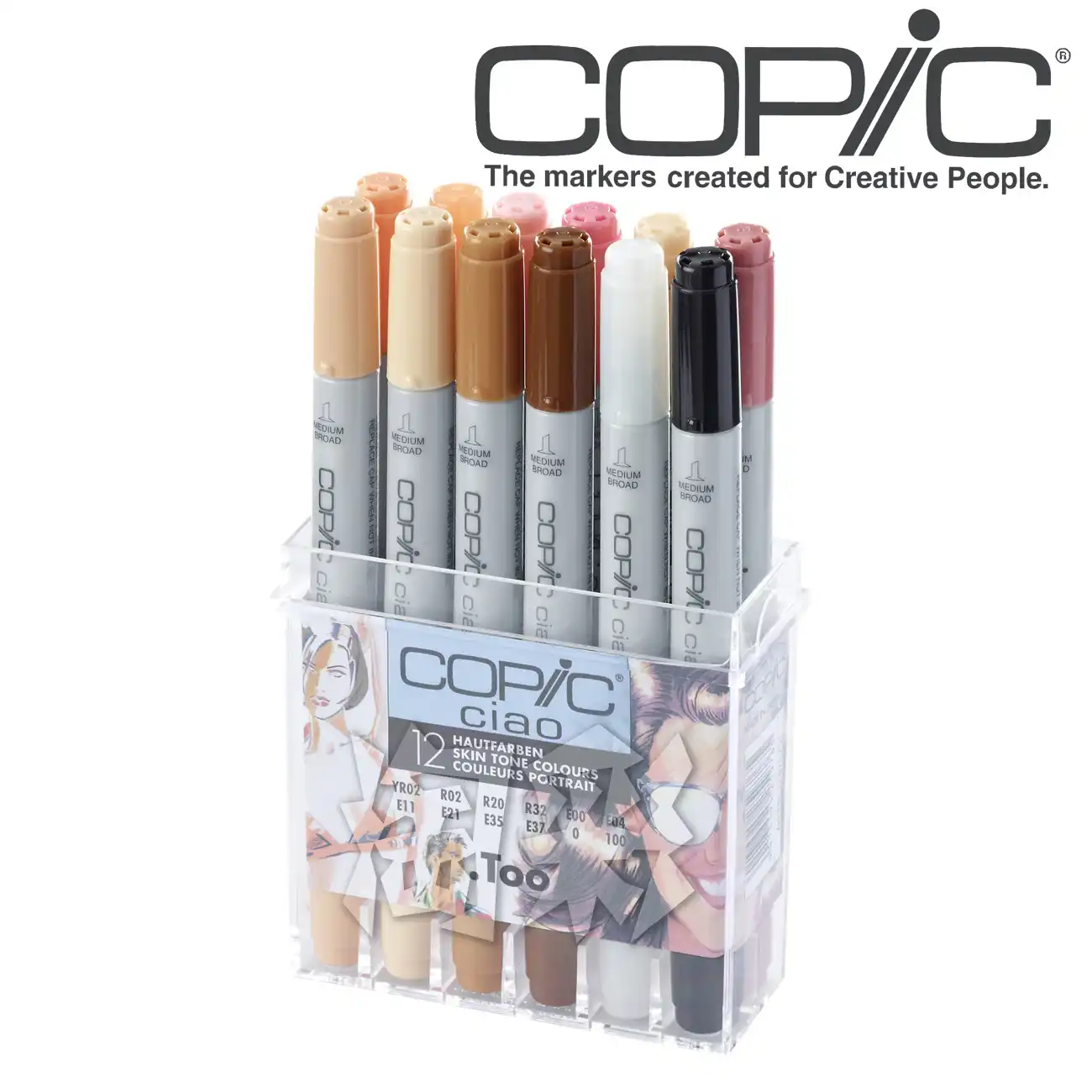 Freeshipping Japans Original Copic Three Two One Generation 12 Colors Kit Art Marker Pen Set Ciao12pcs Sketch Professionals