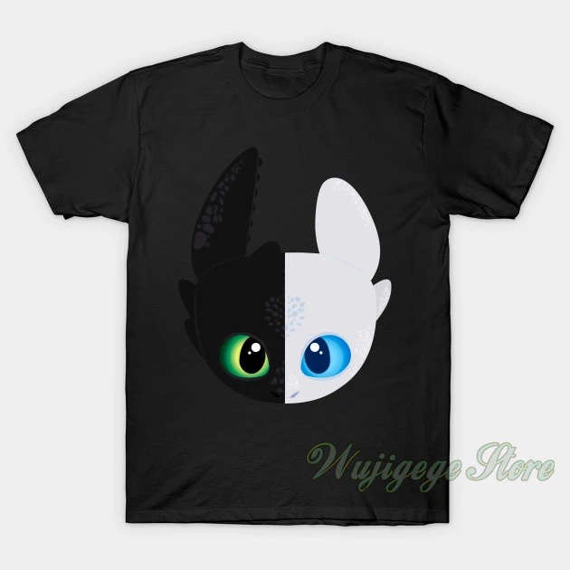

Summer Light and Night Fury How to Train Your Dragon 3 Faces men T-Shirt women cotton t shirt Short Sleeve funny printed tshirts