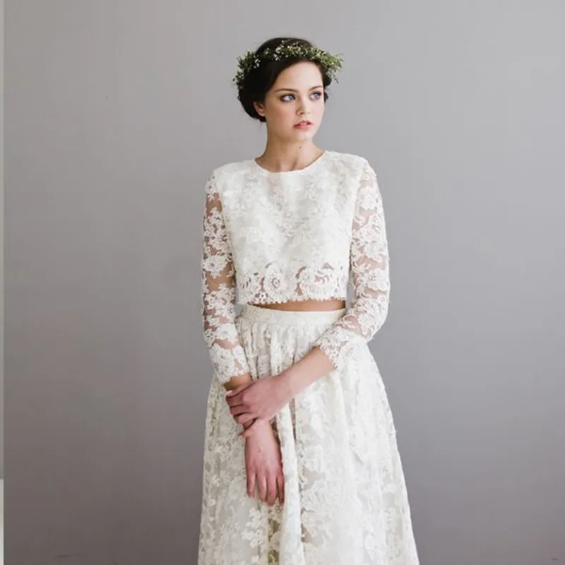 2016-Vintage-Ivory-Lace-Long-Skirt-A-Line-Sweep-Train-Bridal-Skirts-CustomMade-Garden-Wedding