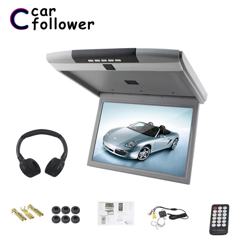 

17.3 Inch Ceiling Monitors HD 1080P Flip Down Car Screen MP5 DVD Player With IR/FM Transmitter/USB/SD/HDMI/Speaker/Microphone