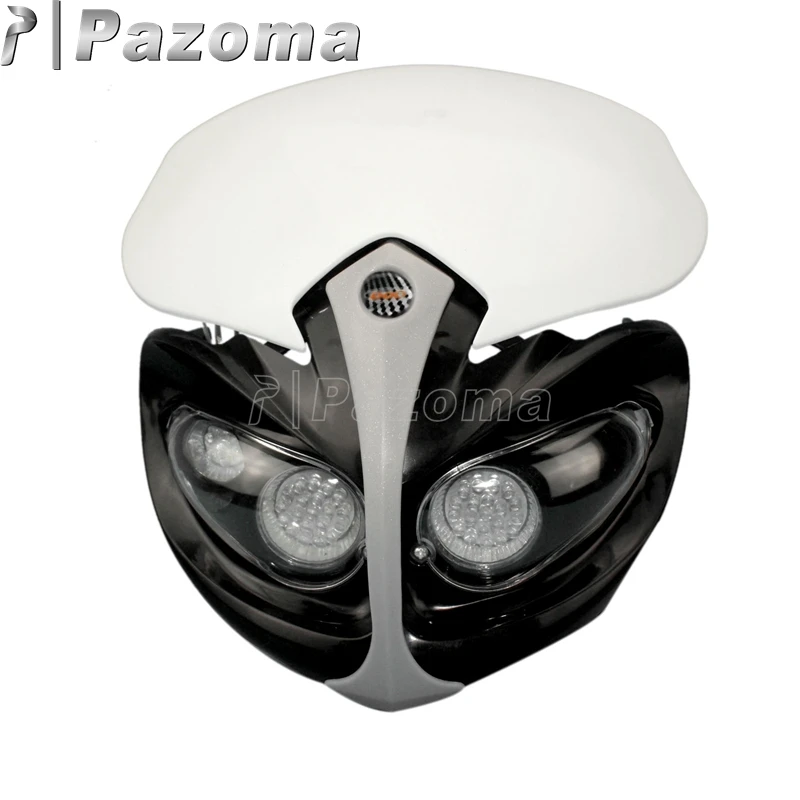 Мотоцикл Pazoma фар для CRF50F CRF70F CRF80F CRF100F CRF150F Байк белый головной обтекатель светодиодный